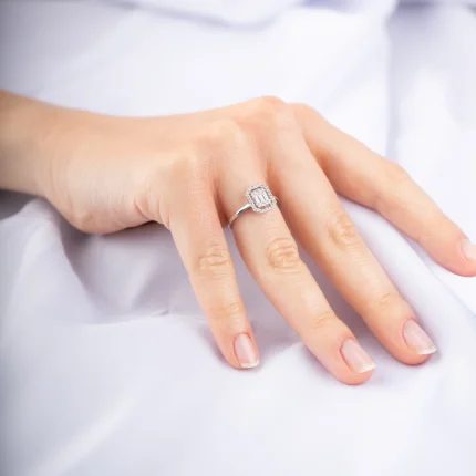 Swarovski Taşlı Parçalı Baget Yüzük
